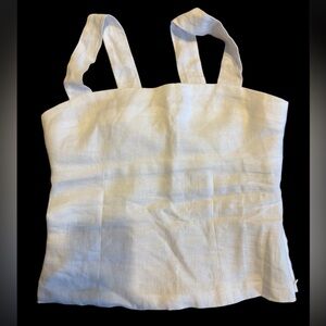 Reformation White Linen Tank with Wide Straps size 2 brand new